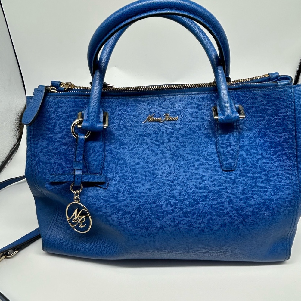 Original Vintage Nina Ricci Blue Handbag with Sling